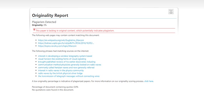 Paperrater report