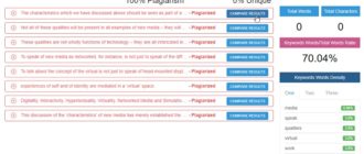 Plagiarism Software interface