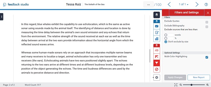 how to check plagiarism in turnitin