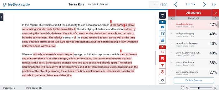 how to check plagiarism in turnitin