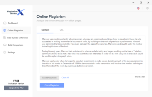 plagiarism checker free online no word limit